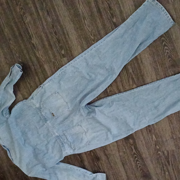 Lee Union- all coverall overall denim with heart patch S - Picture 13 of 16